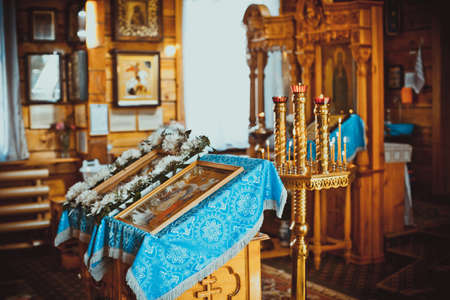 church and baptized in the Cathedralの写真素材