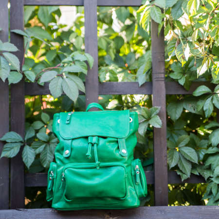 women's backpack is a beautiful accessoryの写真素材