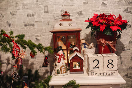 wooden calendar on every dayの写真素材
