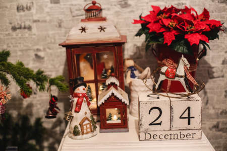 wooden calendar on every dayの写真素材