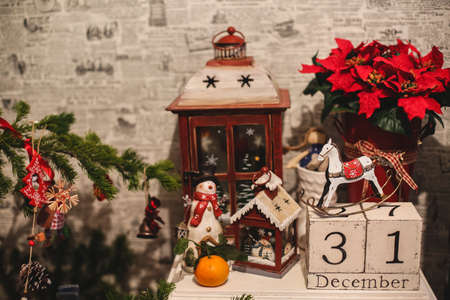 wooden calendar on every dayの写真素材