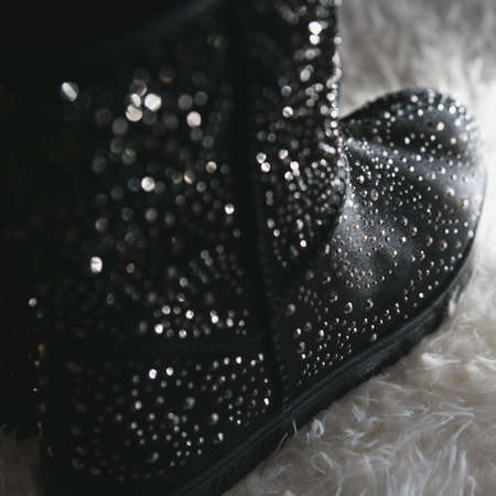 women's shoes lies in the backgroundの写真素材