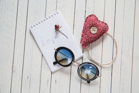 the inscription in the notebook for Valentine's dayの写真素材