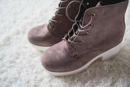 various women's accessories on wooden backgroundの写真素材