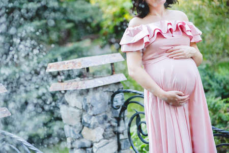 beautiful pregnant woman in the waiting period of the childの写真素材