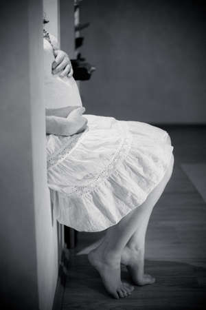 beautiful pregnant woman in the waiting period of the childの写真素材