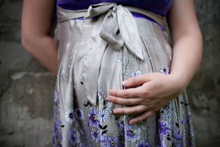 beautiful pregnant woman in the waiting period of the childの写真素材