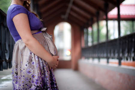 beautiful pregnant woman in the waiting period of the childの写真素材