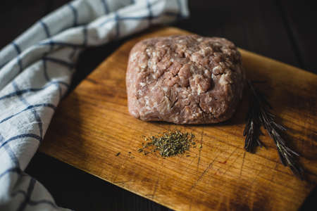 ingredients for cooking in rustic styleの写真素材