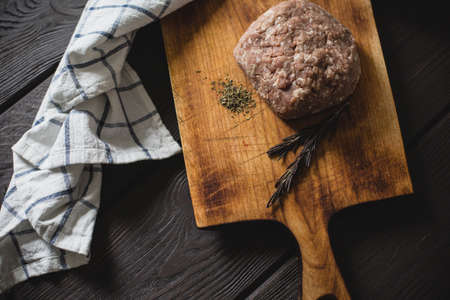 ingredients for cooking in rustic styleの写真素材