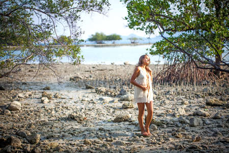 various women's accessories on wooden backgroundの写真素材