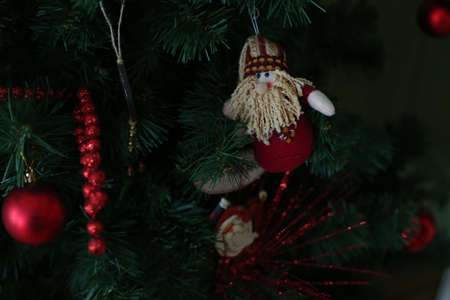 Christmas room interior decorations in studio