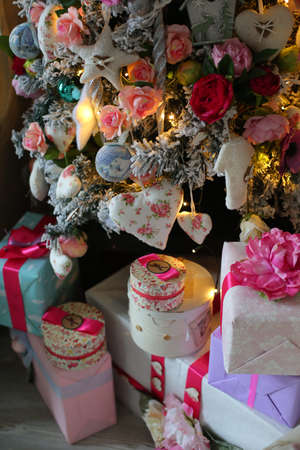 Christmas toys together with gifts