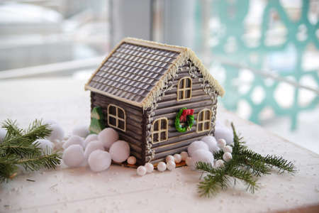 Christmas cakes in the beautiful scenery