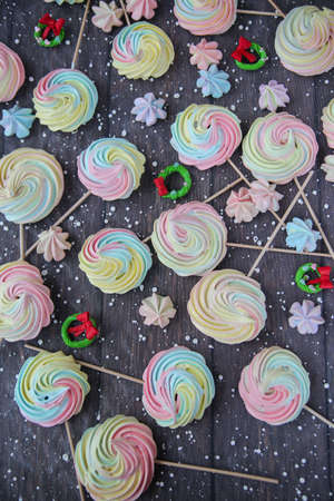 Red Sweet Lollipop For Children On Backgroundの写真素材