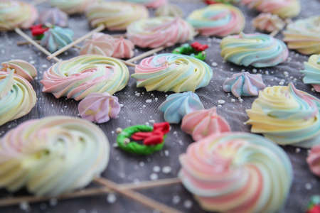 Red Sweet Lollipop For Children On Backgroundの写真素材