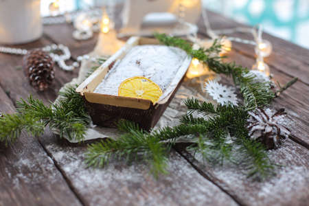 Christmas cakes in the beautiful sceneryの写真素材