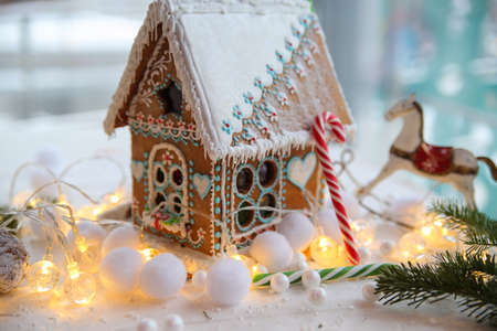 Christmas cakes in the beautiful sceneryの写真素材