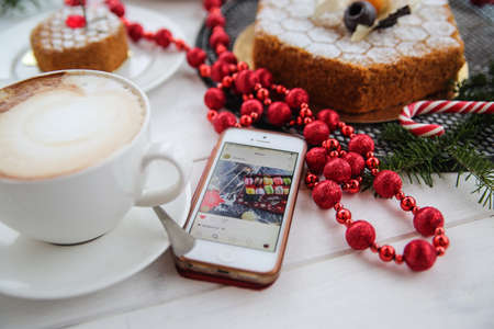 Variation of Christmas stollen with cookiesの写真素材