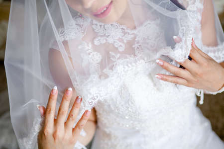 beautiful Hands of the brideの写真素材