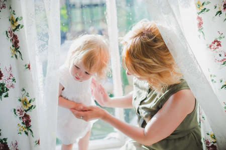 Happy loving family. Mother and daughterの写真素材