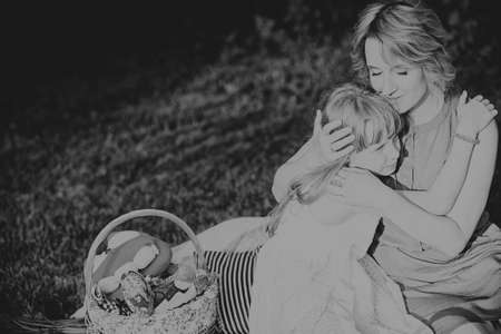 Happy loving family. Mother and daughterの写真素材