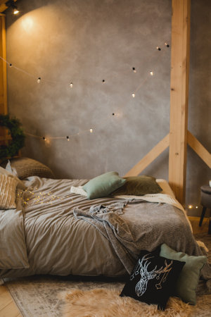 beautiful Christmas interior decor. christmas style roomの写真素材