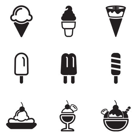 Ice Cream Iconsのイラスト素材