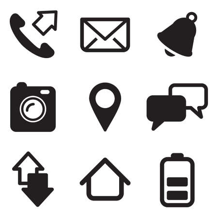 Mobile Phone Iconsのイラスト素材