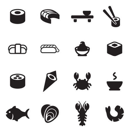 Sushi Iconsのイラスト素材