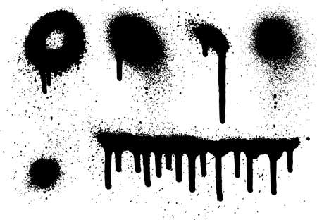 Spray Paint Elements Set 07のイラスト素材