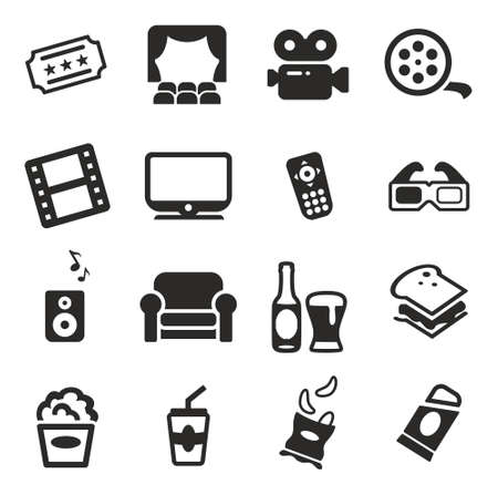Movie Night Iconsのイラスト素材