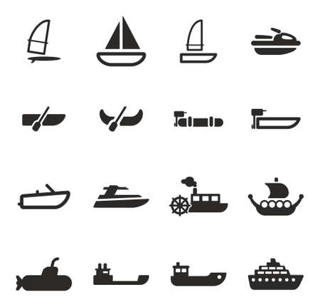 Water Transport Iconsのイラスト素材