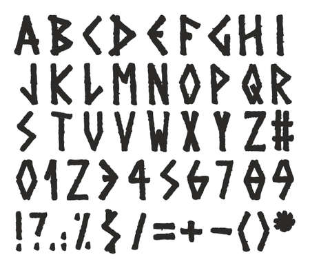 Marker Alphabet Greek Styleのイラスト素材