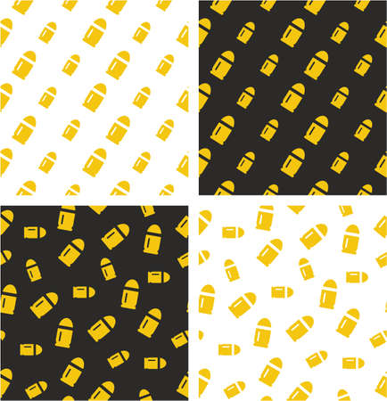 Rifle or Gun Bullet Big & Small Aligned & Random Seamless Pattern Color Setのイラスト素材