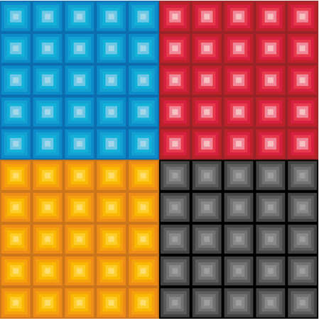 CMYK Square Seamless Vector Pattern or Seamless Vector Patternのイラスト素材