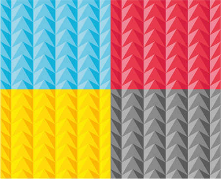 CMYK 3D Stacked Pyramid Seamless Vector Pattern or Seamless Vector Patternのイラスト素材