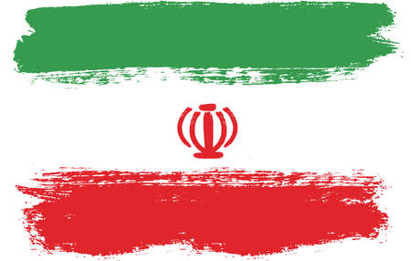 Iran Flag Vector Hand Painted with Rounded Brushのイラスト素材