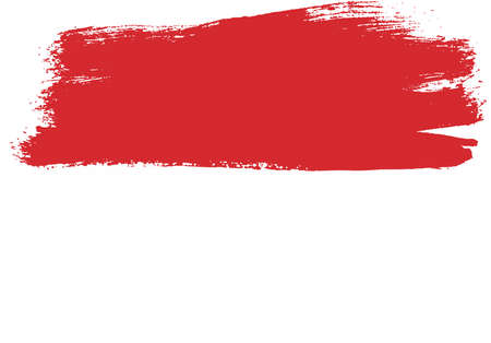 Indonesia Flag Vector Hand Painted with Rounded Brushのイラスト素材