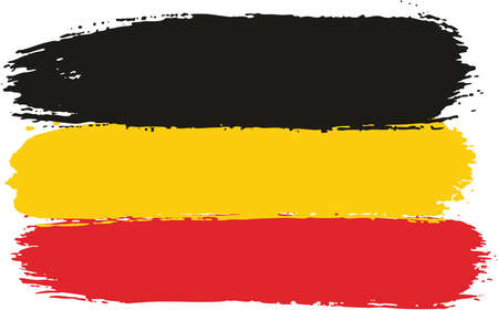 Germany Flag Vector Hand Painted with Rounded Brushのイラスト素材