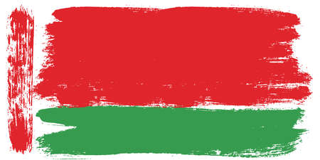 Belarus Flag Vector Hand Painted with Rounded Brushのイラスト素材