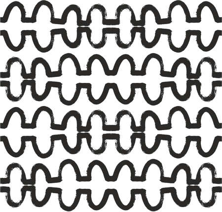 Half Circle Curves Seamless Abstract Vector Pattern or Seamless Abstract Vector Background Hand...