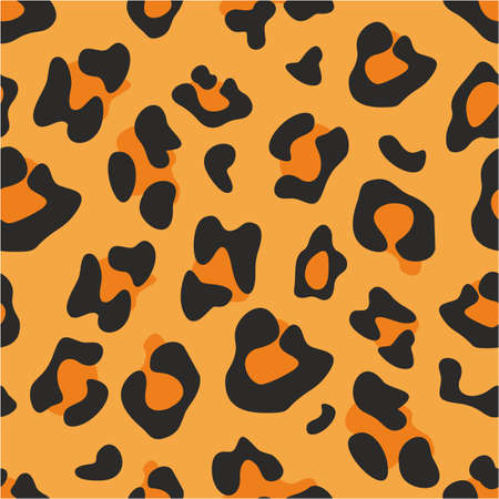 Leopard Animal Print Seamless Vector Pattern or Seamless Vector Background Conceptのイラスト素材