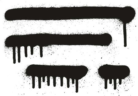 Spray Paint High Detail Abstract Vector Backgrounds, Lines & Drips Set 48