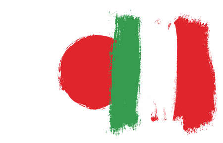 Japan and Italy flag vector illustrationのイラスト素材