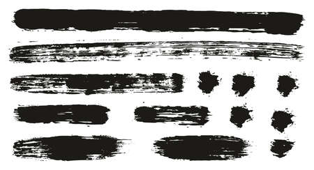 Paint Brush Lines High Detail Abstract Vector Background Set 116のイラスト素材