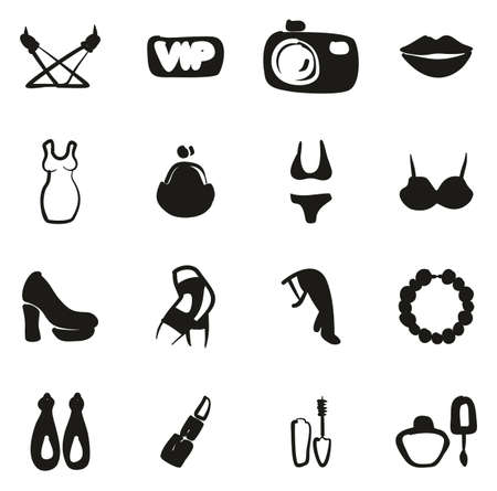 Fashion Show Icons Freehand Fillのイラスト素材