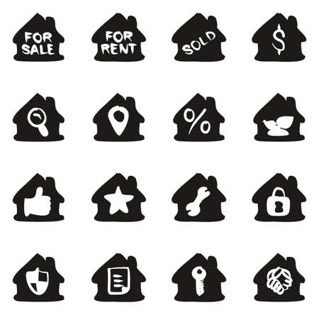 Real Estate Icons Freehand Fillのイラスト素材