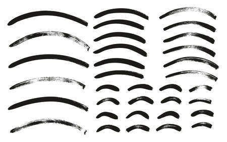 Calligraphy Paint Thin Brush Lines Curved High Detail Abstract Vector Backgroundのイラスト素材