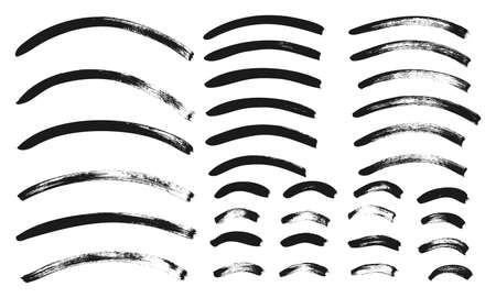 Calligraphy Paint Thin Brush Lines Curved High Detail Abstract Vector Backgroundのイラスト素材